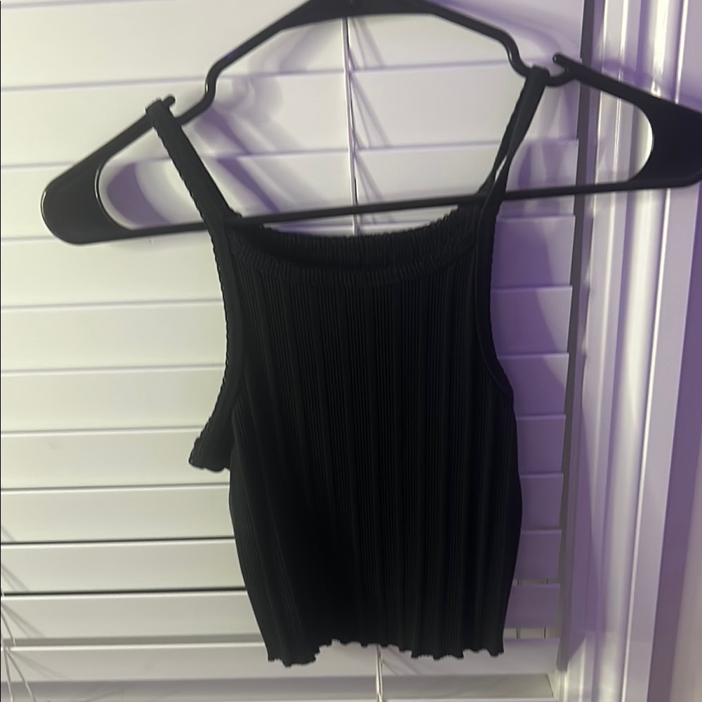 Aeropostale Black Ribbed Tank Top